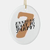 Enneagram 7 Funny Kerstversier Keramisch Ornament (Rechts)