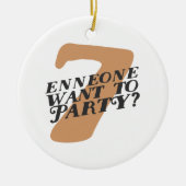 Enneagram 7 Funny Kerstversier Keramisch Ornament (Voorkant)