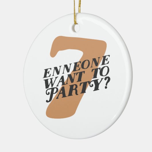 Enneagram 7 Funny Kerstversier Keramisch Ornament (Links)