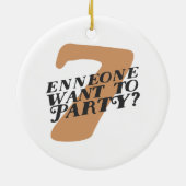 Enneagram 7 Funny Kerstversier Keramisch Ornament (Achterkant)