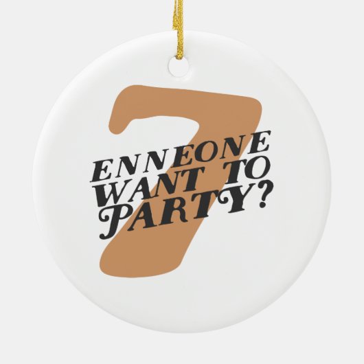 Enneagram 7 Funny Kerstversier Keramisch Ornament (Achterkant)