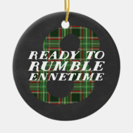 Enneagram 8 Funny Kerstmis Gedekte versiering Keramisch Ornament