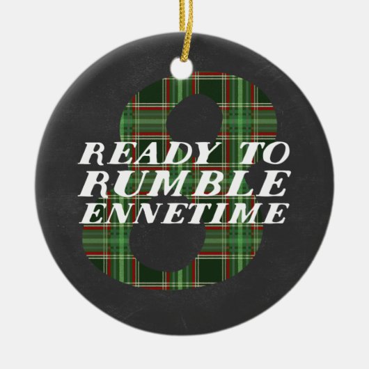 Enneagram 8 Funny Kerstmis Gedekte versiering Keramisch Ornament (Voorkant)