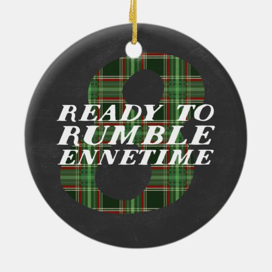 Enneagram 8 Funny Kerstmis Gedekte versiering Keramisch Ornament (Achterkant)