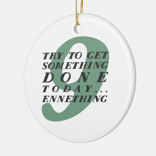 Enneagram 9 Funny Kerstversier Keramisch Ornament (Links)
