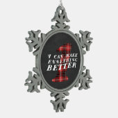 Enneagram Funny 1 Snowflake Ornament (Links)