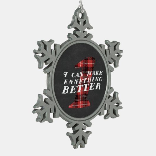 Enneagram Funny 1 Snowflake Ornament (Links)