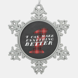 Enneagram Funny 1 Snowflake Ornament