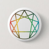 Enneagram Rainbow Ronde Button 5,7 Cm (Voorkant)