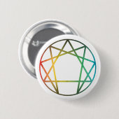 Enneagram Rainbow Ronde Button 5,7 Cm (Voorkant /achterkant)