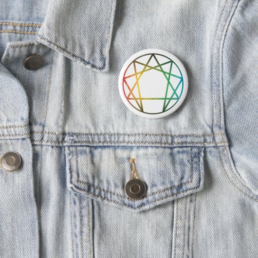 Enneagram Rainbow Ronde Button 5,7 Cm (In situ)