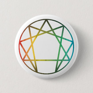 Enneagram Rainbow Ronde Button 5,7 Cm