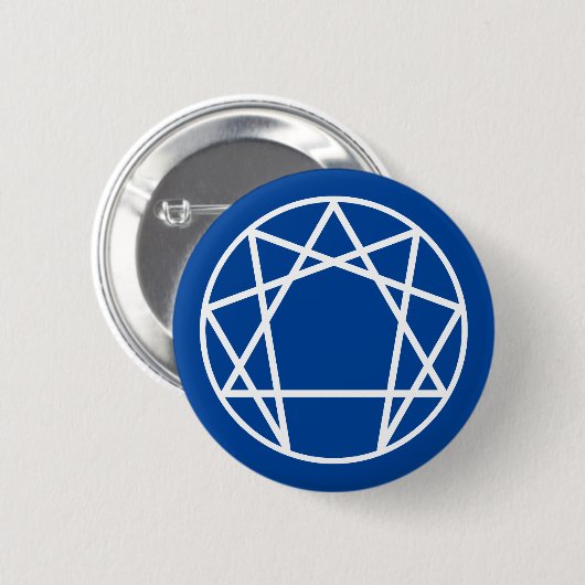 Enneagram-symbool Ronde Button 5,7 Cm (Voorkant /achterkant)