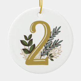 Enneagram Type 2 Floral kerstversiering Keramisch Ornament