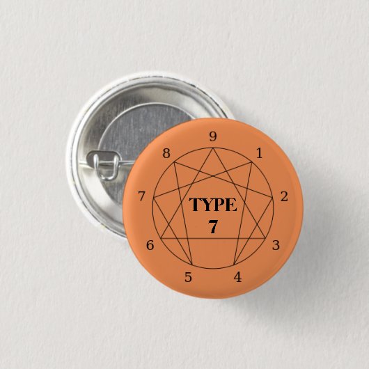 Enneagram Type 7 Button (Voorkant /achterkant)