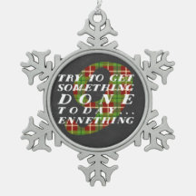 Enneagram type 9 Funny Snowflake Ornament