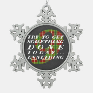 Enneagram type 9 Funny Snowflake Ornament