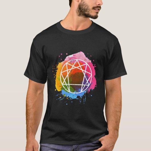 Enneagram Waterverf T-shirt (Voorkant)