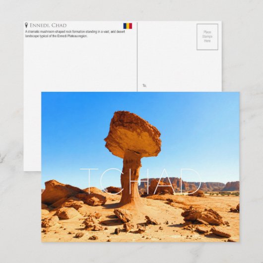 Ennedi, Tsjaad Reisansichtkaart Briefkaart (Voorkant / Achterkant)