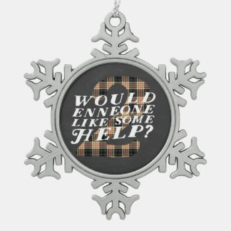 Ennegram Type 2 Funny Snowflake Ornament
