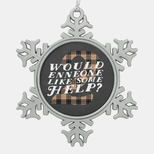 Ennegram Type 2 Funny Snowflake Ornament (Voorkant)