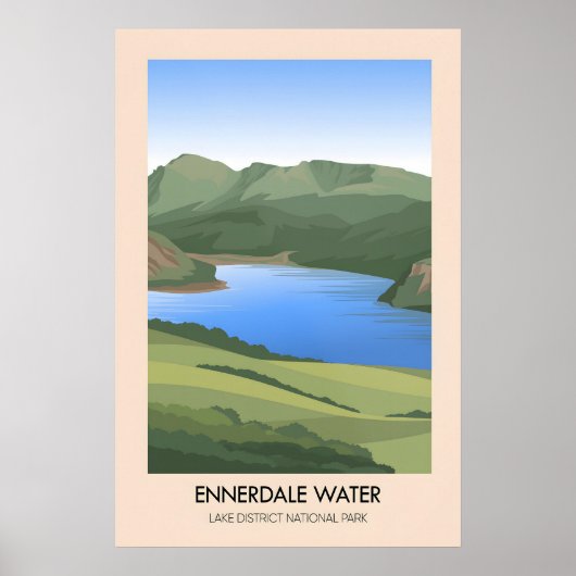 Ennerdale Water Lake District Reisposter Poster (Voorkant)