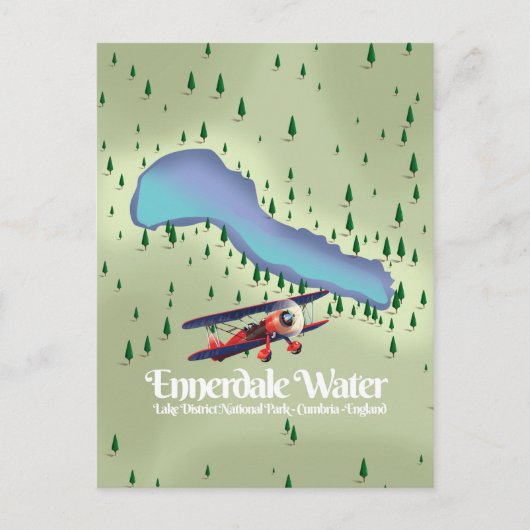Ennerdale Water, meerwijk Travel poster Briefkaart (Voorkant)