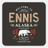 Ennis Alaska Night Vierkante Sticker (Voorkant)