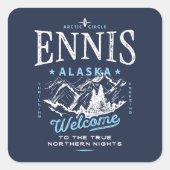 Ennis Alaska Vierkante Sticker (Voorkant)