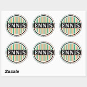 Ennis City Pride Embleem – Ierse Identiteit Ronde Sticker (Vel)