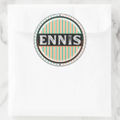 Ennis City Pride Embleem – Ierse Identiteit Ronde Sticker (Tas)