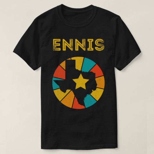 Ennis Texas Vintage Verdrietig Souvenir 1 T-shirt (Design voorkant)