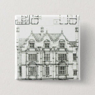 Ennismore Gardens, South Kensington Vierkante Button 5,1 Cm