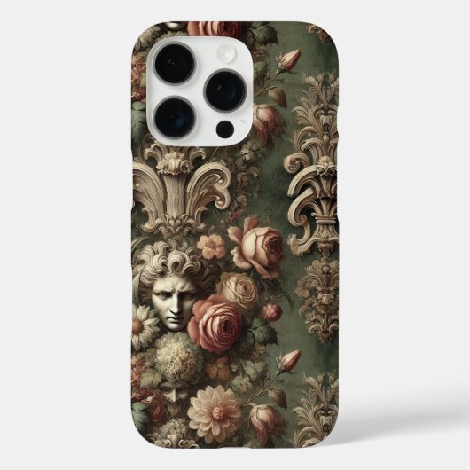 Ennui Elegance – Gotisch Barok Bloemenpatroon Case-Mate iPhone Case (Achterkant)