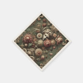 Ennui Elegance – Gotisch Barok Bloemenpatroon Servet (Hoek)