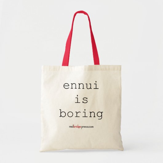 ennui is saai - canvas tas (Voorkant)
