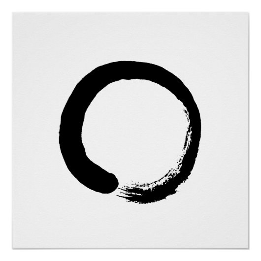 Enō Zen Circle Symbol Square Poster (20x20) (Voorkant)