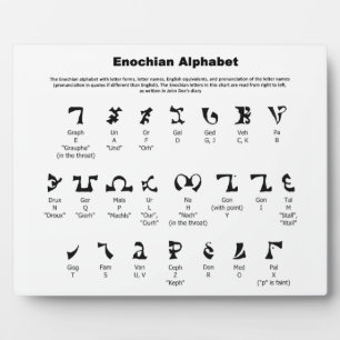 Enochiaans alfabetdiagram fotoplaat