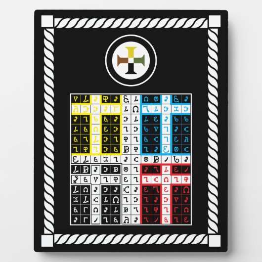 Enochiaanse aarde elementaire tablet fotoplaat (Voorkant)