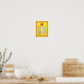 Enochian Air Elemental Tablet op Canvas Poster (Keuken)