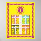 Enochian Air Elemental Tablet op Canvas Poster (Voorkant)