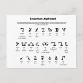 Enochian Alphabet Chart Briefkaart (Voorkant)