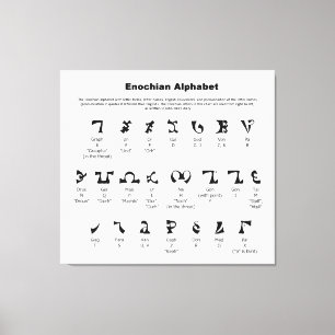 Enochian Alphabet Chart Canvas Afdruk