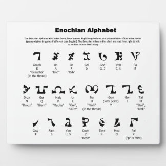 Enochian Alphabet Chart Fotoplaat