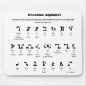 Enochian Alphabet Chart Muismat (Voorkant)