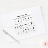 Enochian Alphabet Chart Vierkante Sticker (Envelop)