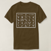 Enochian Alphabet Magic Occult Language Talisman D T-shirt (Design voorkant)