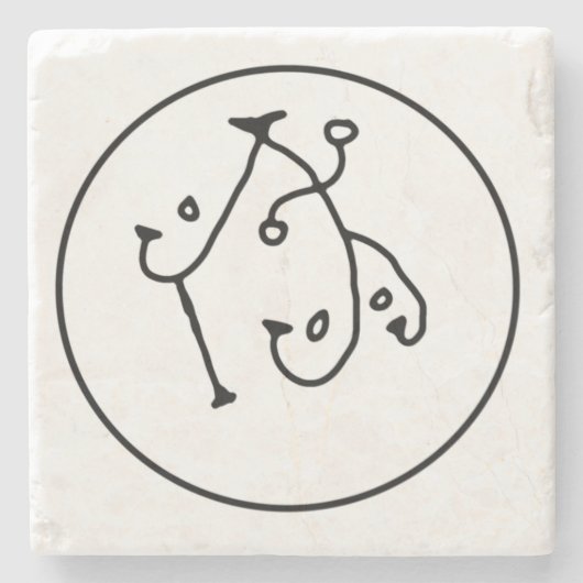 Enochian Angel AAAN Marble Seal Stenen Onderzetter (Voorkant)