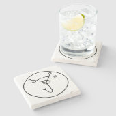 Enochian Angel ANAA Marble Seal Stenen Onderzetter (Zijkant)