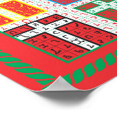 Enochian Fire Elemental Tablet op Canvas Poster (Hoek)